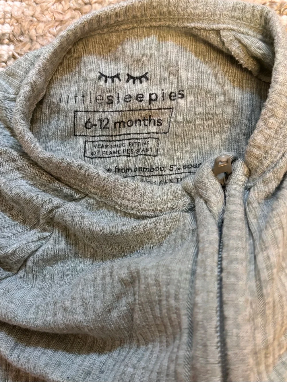 Little Sleepies Sage 6-12M Zippy
